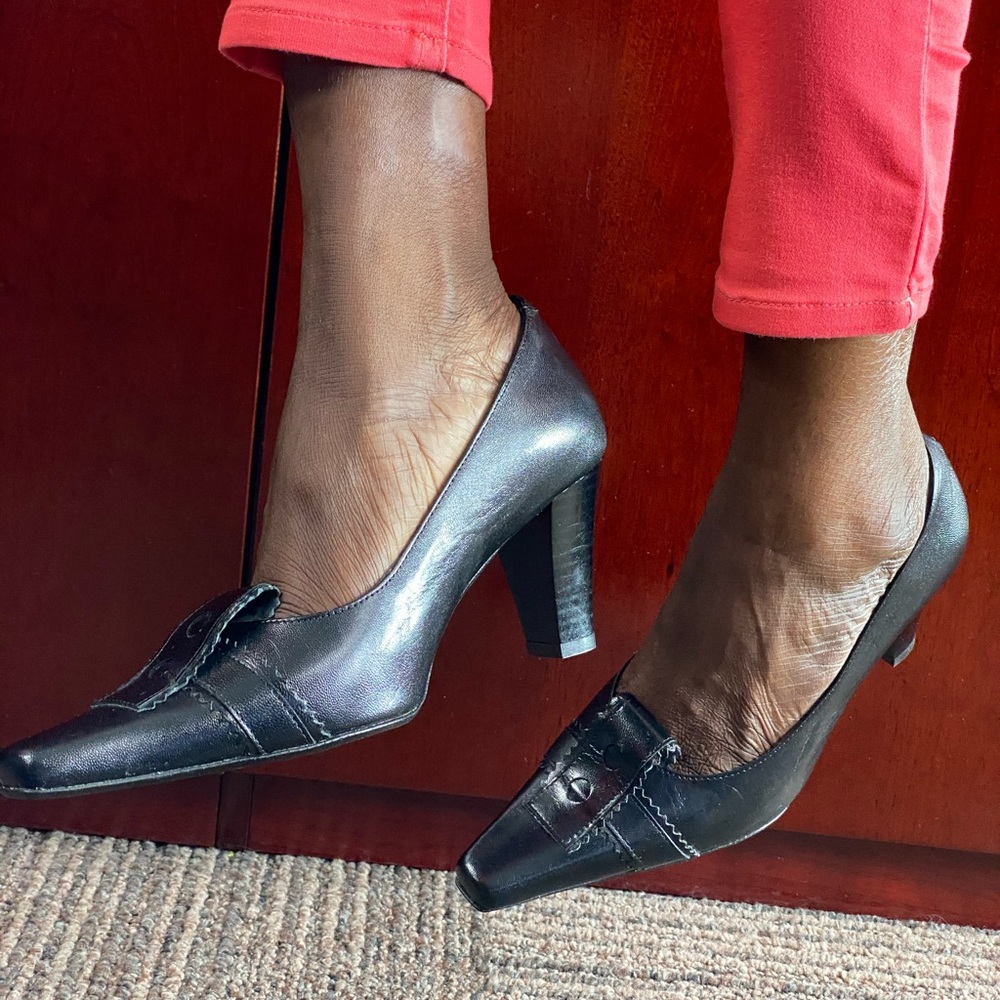 Ivan Troy Fifi Black Italian Leather Women Pump